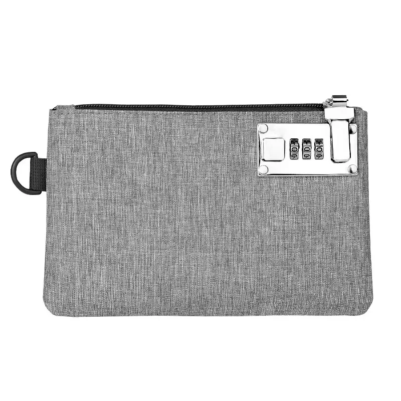 Men's Card Holder Pocket Clutch with Lock for Men Lockable Money Bag Coin Purse for Cash Passports Credit Cards Storage Cash Bag