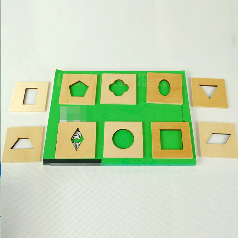 

10Pcs Montessori Wooden Preschool Puzzle Sets Geometry Shape Insets Early Learning Development for Kids Eye Hand Coordination