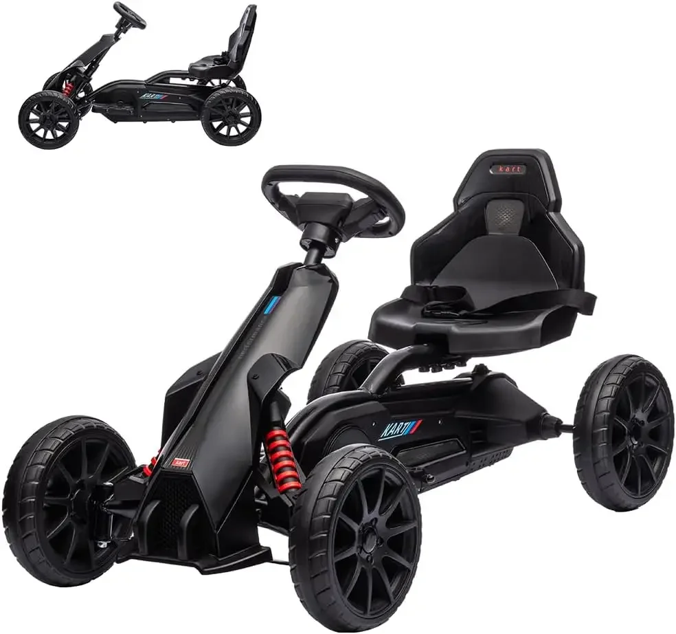 12V  Go Kart for Kids,7Ah Battery Powered Car for Toddlers, Ajustable Seat, High/Low Variable Speeds,EVA Wheels, Outdoor