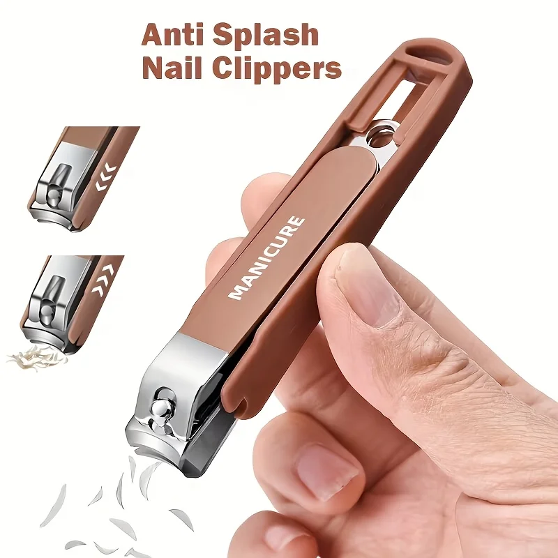 tainless Steel Nail Clippers Manicure Tools Large Opening Nail Trimmer Anti Splash Design Sharp Edge Christmas Gift