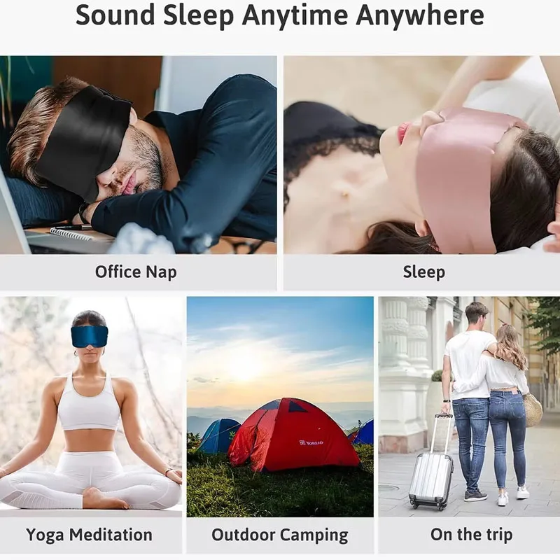 1PC Silk Sleep Mask Mulberry Silk Like Embroidery Pattern for Women Men Light Block Gravity Blindfold Travel Cover