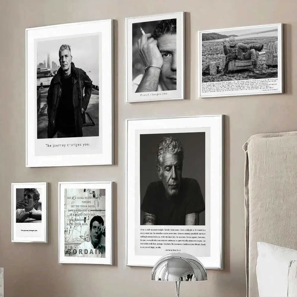 Póster Eat At A Local Restaurant Esta noche A-Anthony B-Bourdain, lienzo impreso, pintura, arte de pared, estudio, sala de estar, decoración del hogar