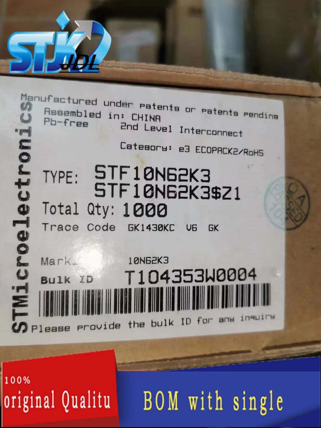 10PCS STF10N62K3  TO-220F Interface - serializer, solution series New original Not only sales and recycling chip