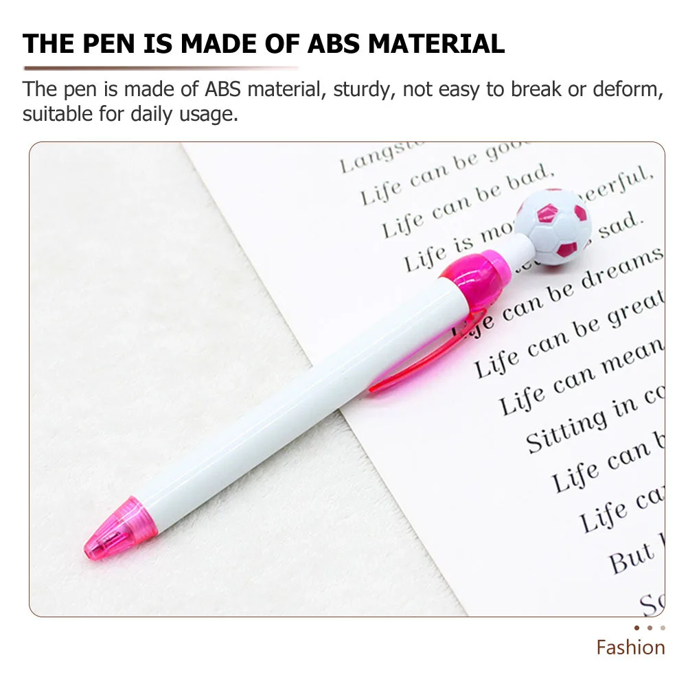 

12pcs Soccer Ballpoint Retractable Football Shaped For School Office Smooth Writing Fine Point Plastic Pens Student Stationery