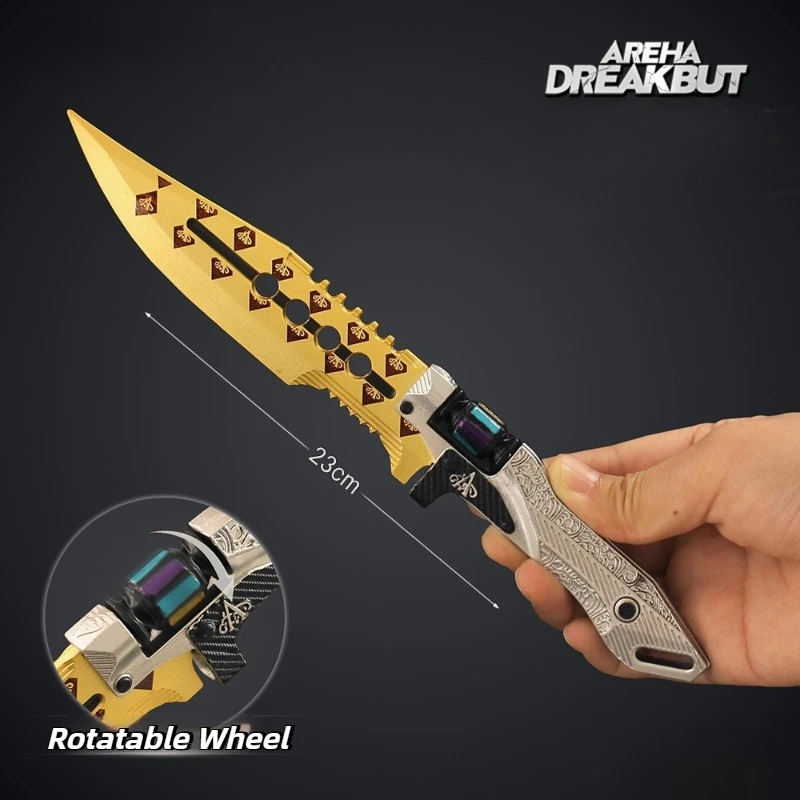 23cm/9.06in Arena Breakout Gadżety do Gry Broń Biała Nóż Zwycięzców Modele Broń Błotnej Ozdoby na Biurko Zabawki dla Graczy Chłopców Prezenty