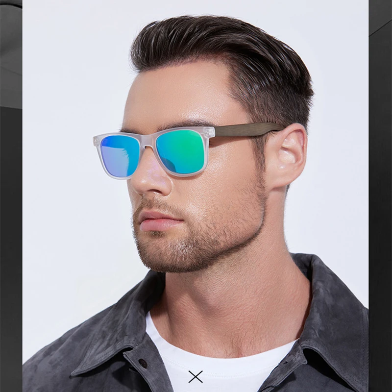 

Polarizing Sunglasses Man Fashion Trends Color changing Sun Glasses Women Wood Frame Driver's Shade Goggles UV400