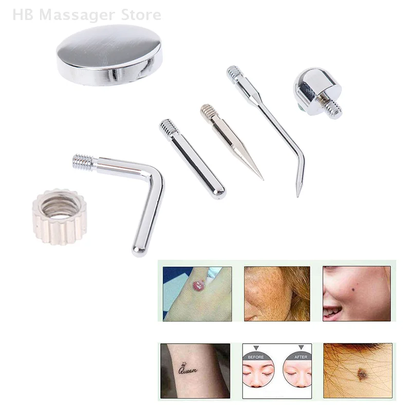 7 unids/set de accesorios para bolígrafo de punta de topo, agujas para el cuidado de la piel, tatuaje de grano gordo, eliminación de topos, pecas, manchas oscuras, eliminador de verrugas, herramienta de belleza