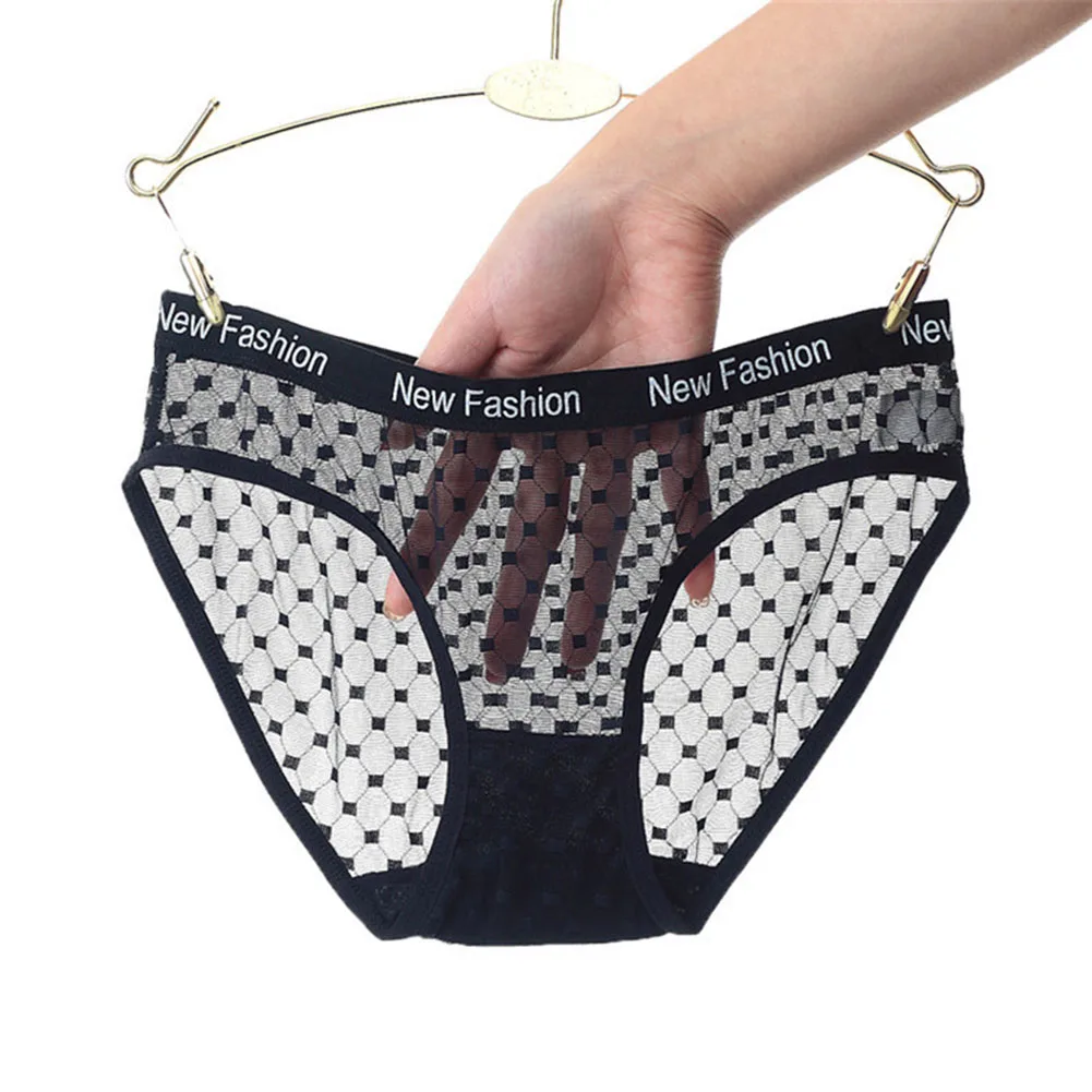 String sexy en maille transparente pour femmes, sous-vêtement à pois College, lingerie sans couture, tanga string