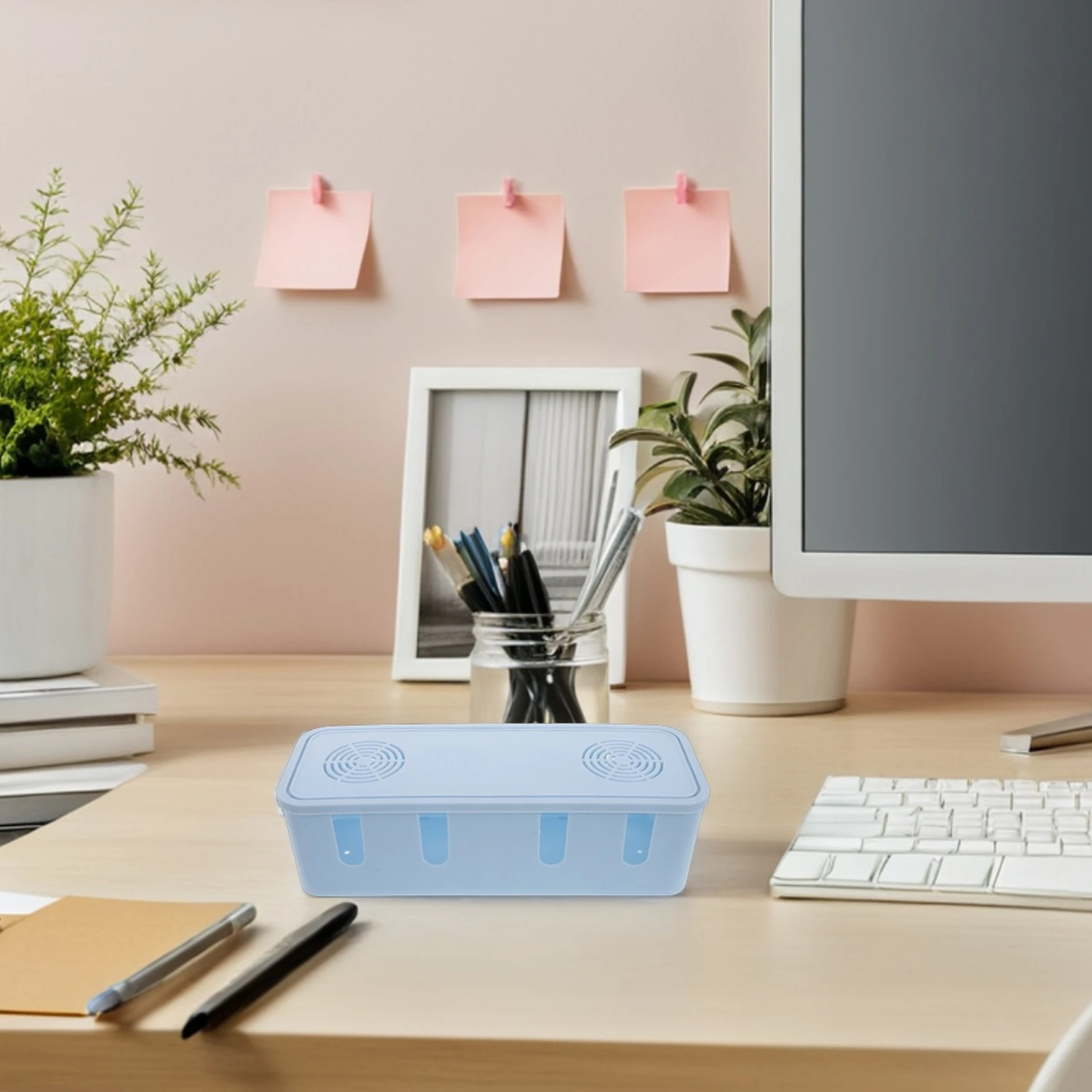 Multi Functional Cord Storage Organizer Box Desktop Cable Management Electrical Wire Container Power Strip Organizer