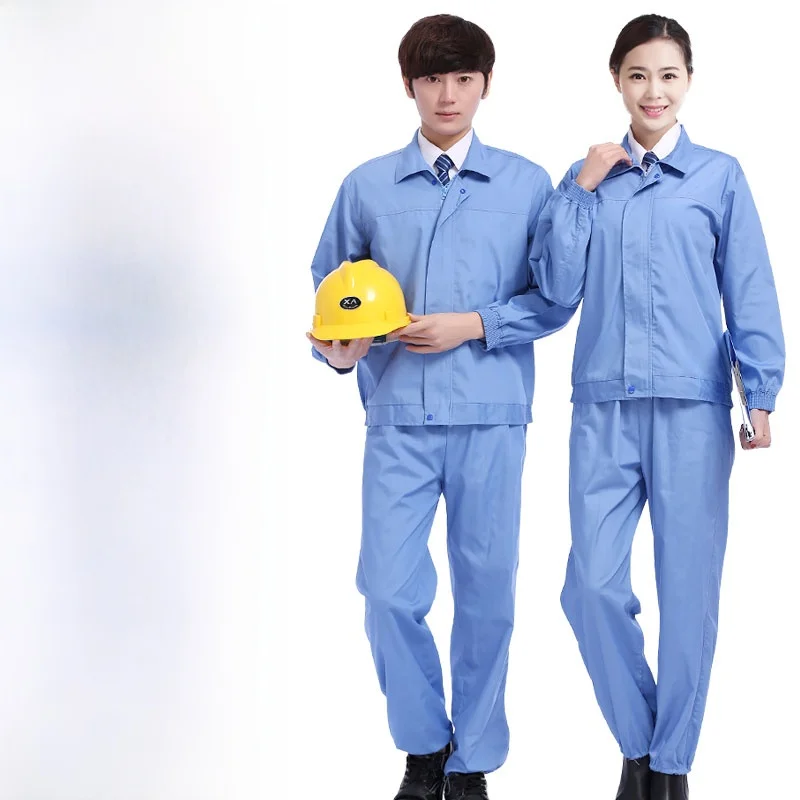 Picture 3: Food Industry Thin Long Sve White Work orm Set for Men And Women Breathable Hygienic Clean Workwear Cotton Polyester B...