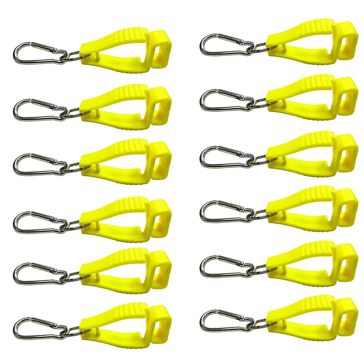 Glove Clips for Work Glove Holders Glove Belt Clip with Metal Carabiners for Construction Worker Guard Labor(Yellow)