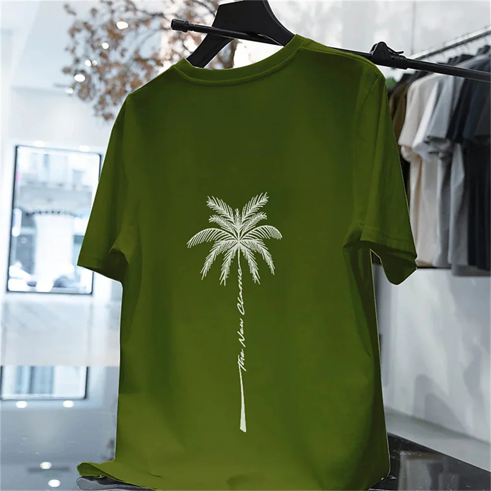 Solid Color Men' T-shirt Printed Pattern Street Trend Travel Leisure Oversized Loose Comfortable High-grade Classic Short Sleeve