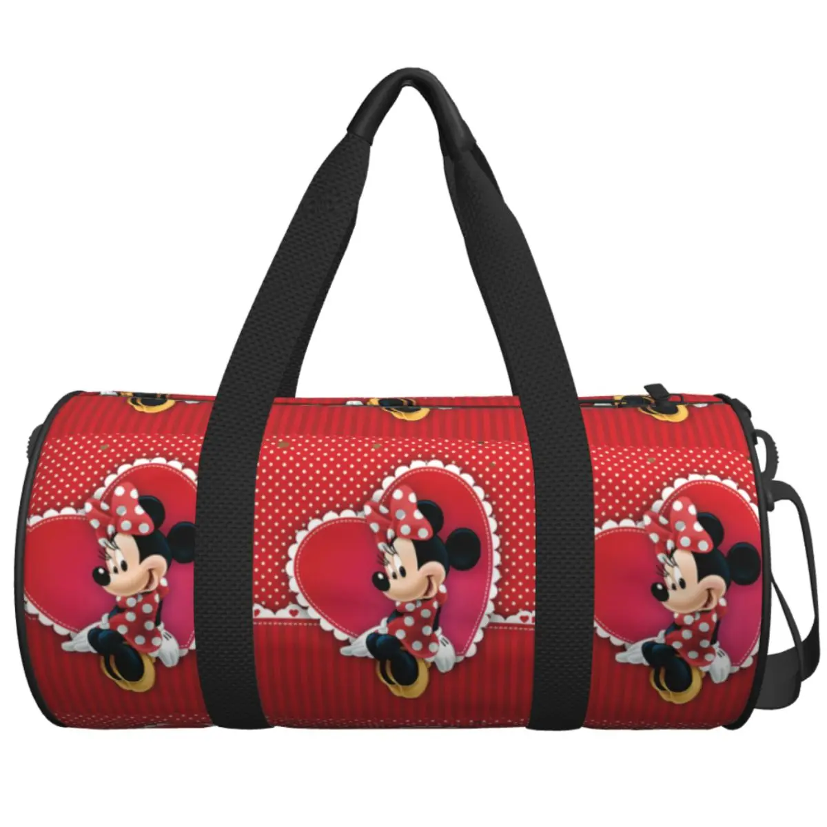 

Men's Travel Bag Minnie Mouse Print Gym Bag Large Weekend Printed Handbag Vintage Training Sports Bag