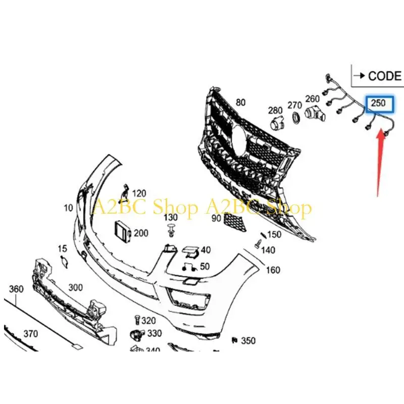 A2BC Electric Wire Harness Parking Positioning Systems for W117 CLA 180 200 250