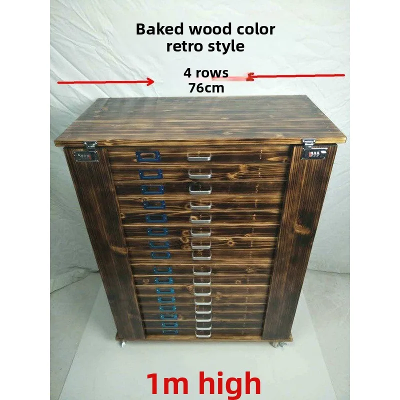 Large-capacity storage Solid wood glasses display case with password lock Optical frame display cabinet