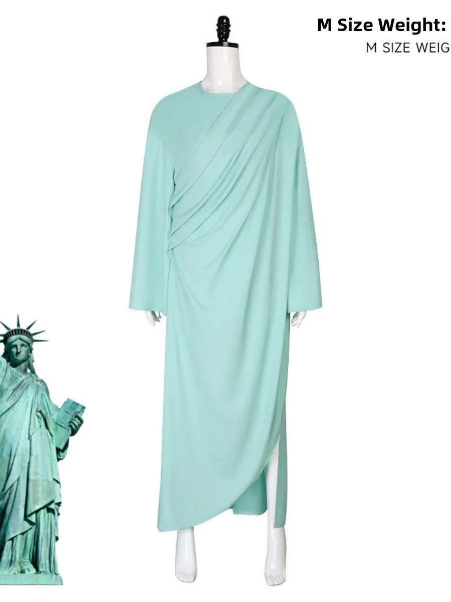 

Новый костюм статуи Свободы на Хэллоуин, древний римский халат ко Дню независимости, комплект для косплея, женский этнический сценический костюм