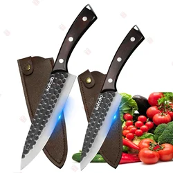 Professional Kitchen Knife Set Hand-forged Butcher Knives 5Cr15MoV Steel Fish Killing Knife Sharp Meat Cutting Chef Knife