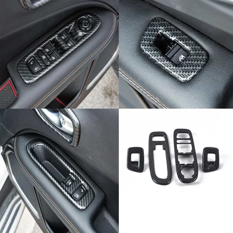 For Jeep Compass 2017 2018 2019 2020 Window Lift Switch Button Cover Trims center conlose Hand brake Panel  Interior Accessories