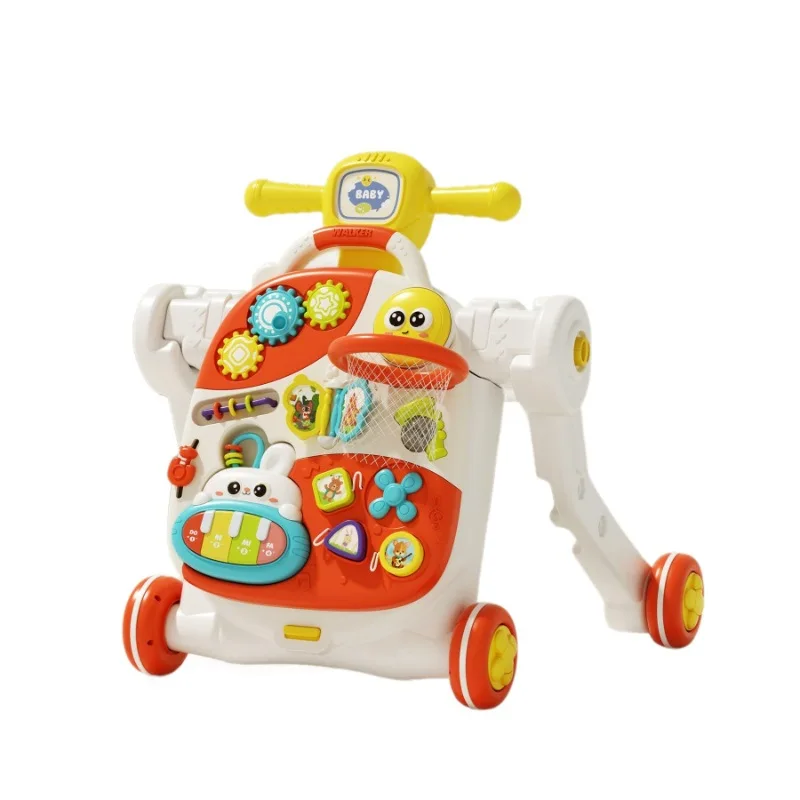 Push Walker-Spielzeug für Kleinkinder, Multifunktions-Lernwagen, Anti-Kipp-Lauflernhilfe, 1-jähriges Geschenk, Gehhilfe für Kleinkinder, sicher und stabil