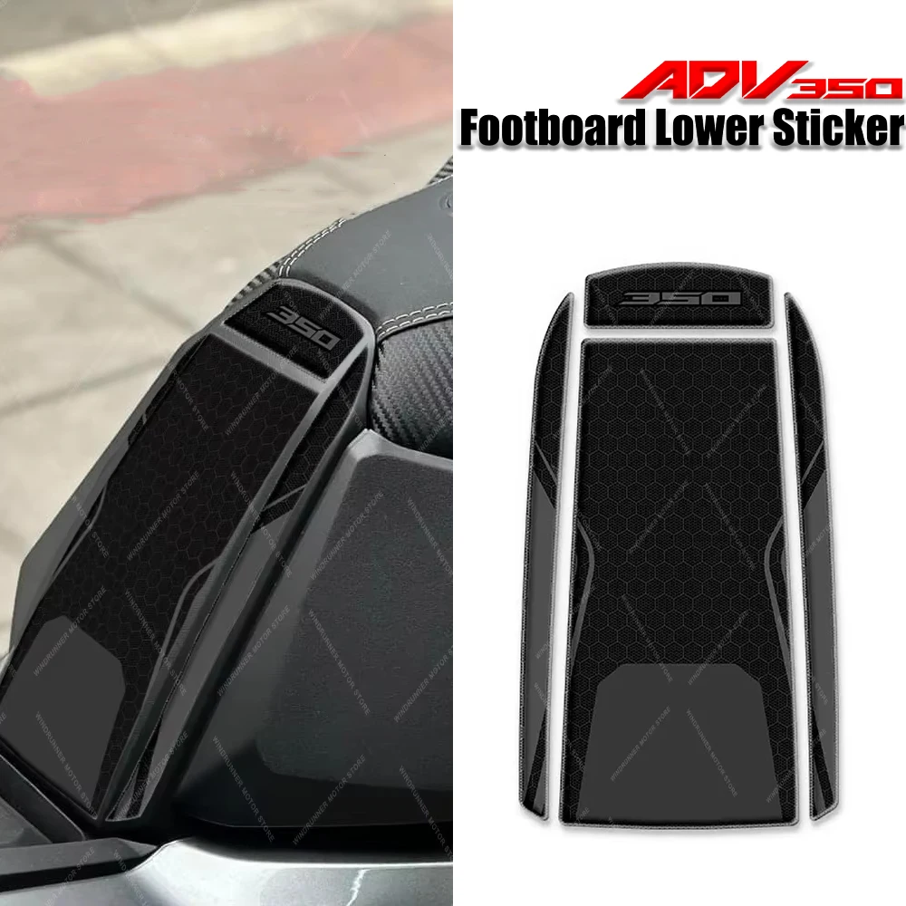 For Honda ADV 350 adv 350 Motorcycle Accessories Motorcycle Footboard Protection 3D Sticker Waterproof Decorative Sticker