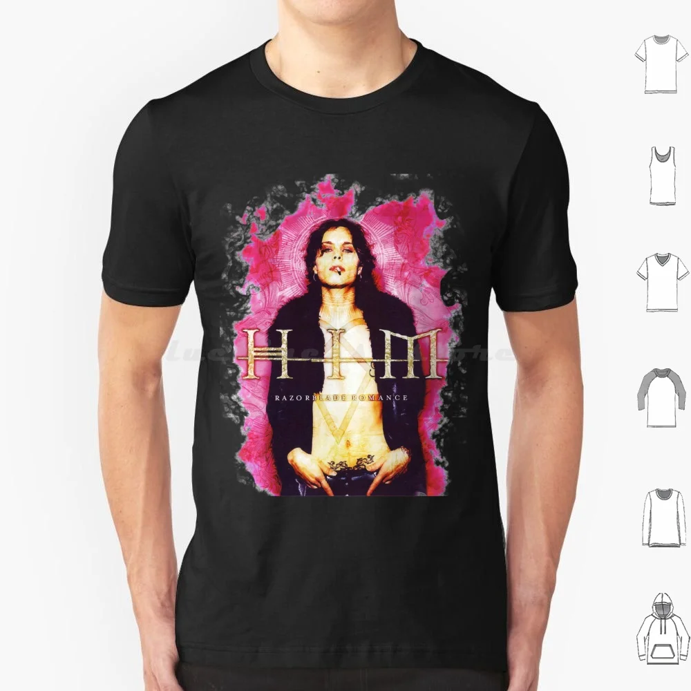 

Him Band Vv H I M-Him Ville Valo Romance Smoke Футболка большого размера 100% хлопок Him Band Vv H I M Him Ville Valo Romance Smoke