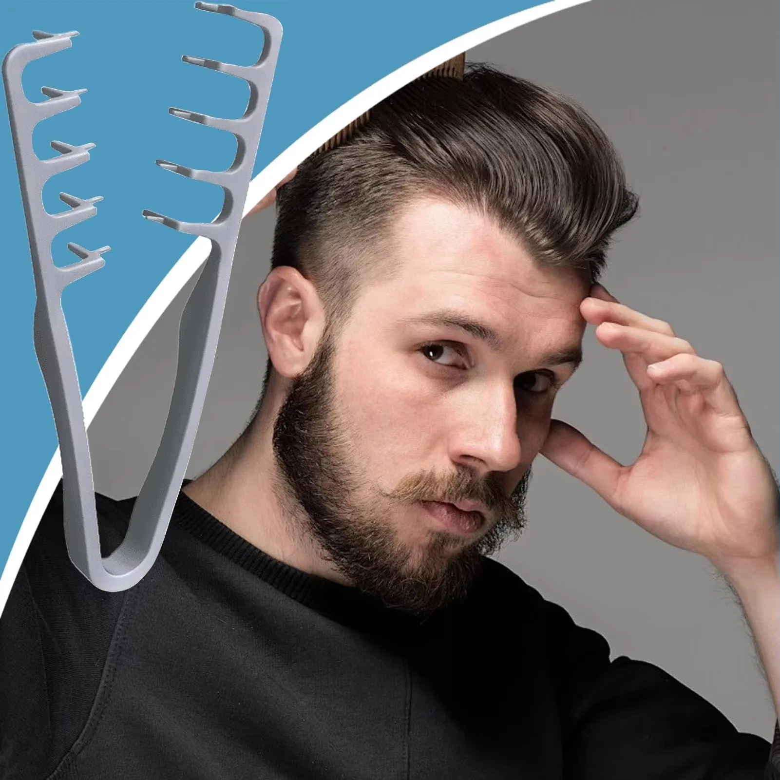 Hair Volumizing Comb ABS Plastic Fluffy Textured Styling Tool for Normal Hair Natural Looking Hair Root Lifting and Coverage