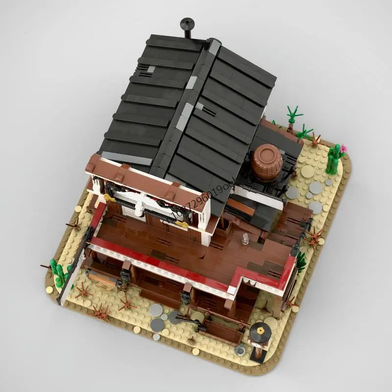 2355PCS City Hot Selling Street View Moc Wild West Detective Agency model creatieve ideeën Kind Speelgoed Montage Puzzel verjaardagscadeau