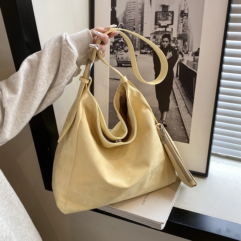 Casual Large Capacity Shoulder Bag for Women Fashion Crossbody Bags Ladies Vintage Underarm Bag Square Totes Daily Shopping Bags