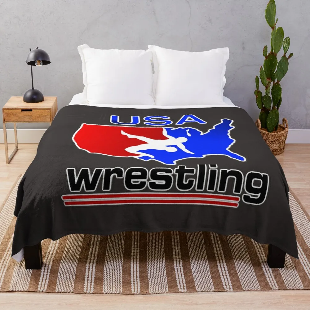 

Team USA Wrestling Throw Blanket Comfort Recieving Blankets Blankets For Sofa