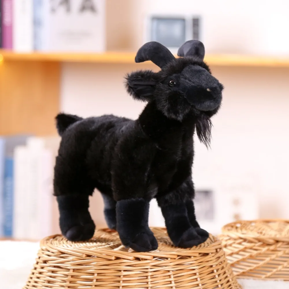 

PP Cotton Baby Goat Plush Doll 18/30cm Fluffy Horned Sheep Plush Toys Cute Lovely Baby Goat Keychain Easter Gifts