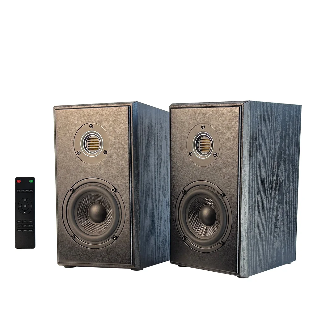 Powered Desktop Bookshelf Speaker Full Function 600W 4 Inch 3D 2.1 OEM AC Active 2 Way 4Inch Speaker Bookshelf Wooden