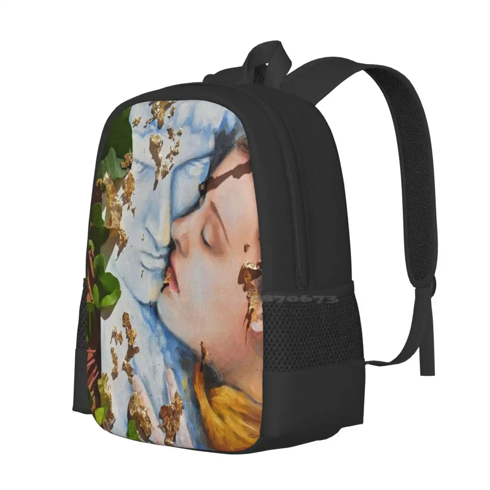 Impossible Love School Bags For Teenage Girls Laptop Travel Bags Artist Oil Painting Oil Portraits Pictures Oil Portaits