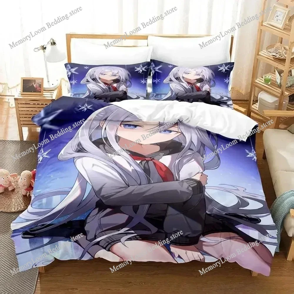Yoisaki Kanade Bedding Set Cartoon Anime Three-piece Set Adult Kid Bedroom Duvetcover Sets 3D Kawaii Girl Colcha De Verano Cama