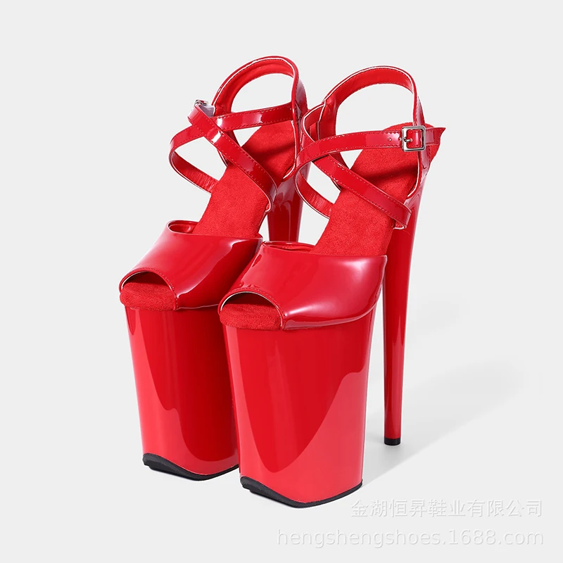 Women New 23CM/9inches PU Upper Sexy Exotic High Heel Platform Party Sandals Pole Dance Shoes Model Shows Sandals 345