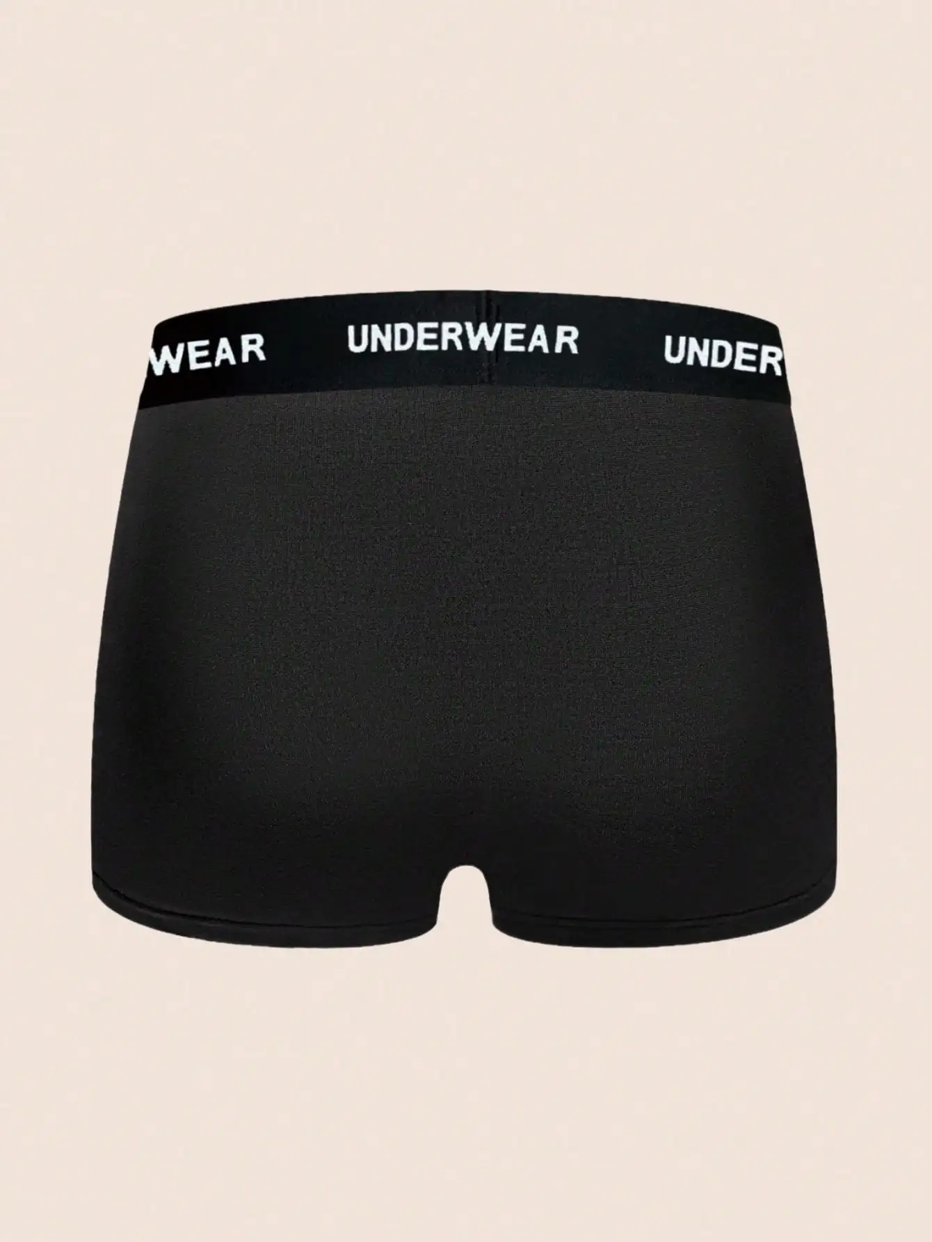 Men's Solid Color Briefs With Letter Waistband Soft Comfortable Plus Size