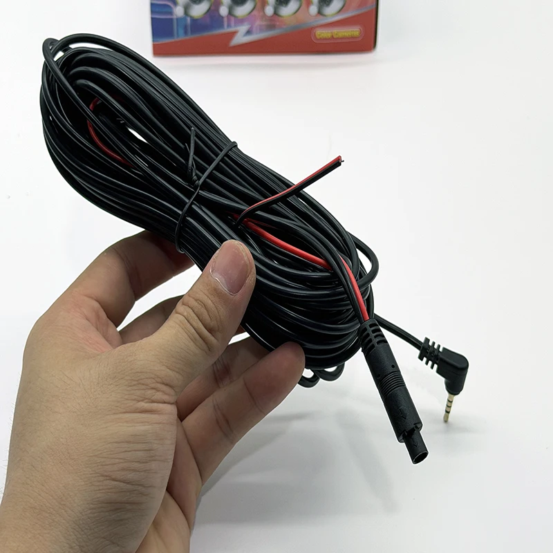 JISUIDA Car Rearview Camera 4-Pin 6M/10M Extension Cable HD Waterproof Sunscreen 1080P Video Cable