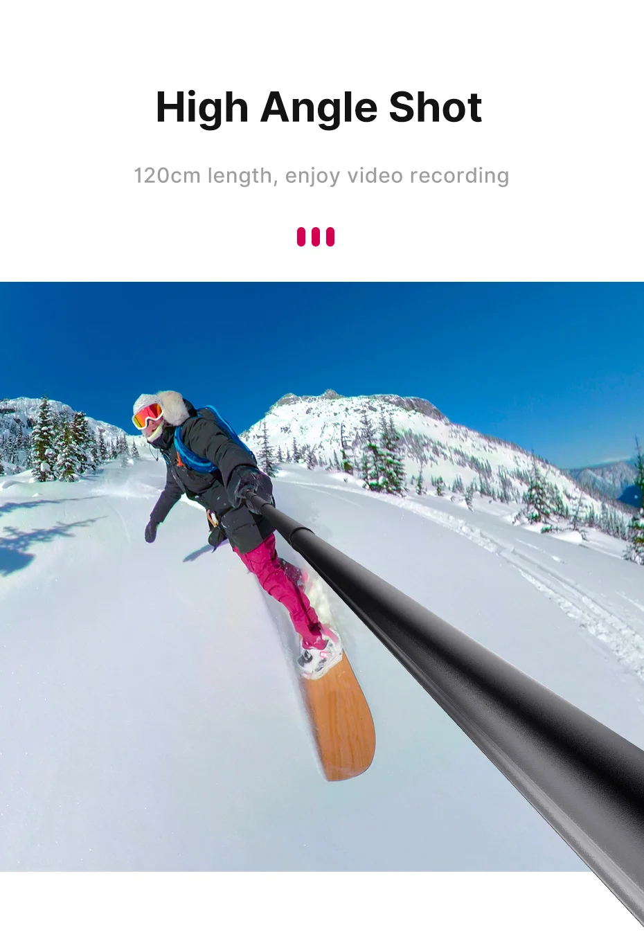 3m carbon fiber  Bullet Time Invisible Selfie Stick for Insta360 X3/R/Evo/ONE X2/RS/GO 2 Aluminum Alloy Selfie Stick Accessory image 4