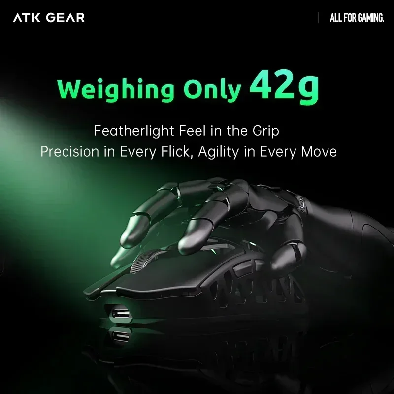 ATK FIERCE X PAW3950 8K Aluminum Magnesiumn Alloy Lightweight Mice Gaming Accessories Gaming Mouse Customize E-sports Mouse Gift