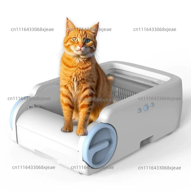 New Smart Stainless Steel Base Cat Litter Box Automatic Open Cat Litter Box Cleaning Cat Toilet
