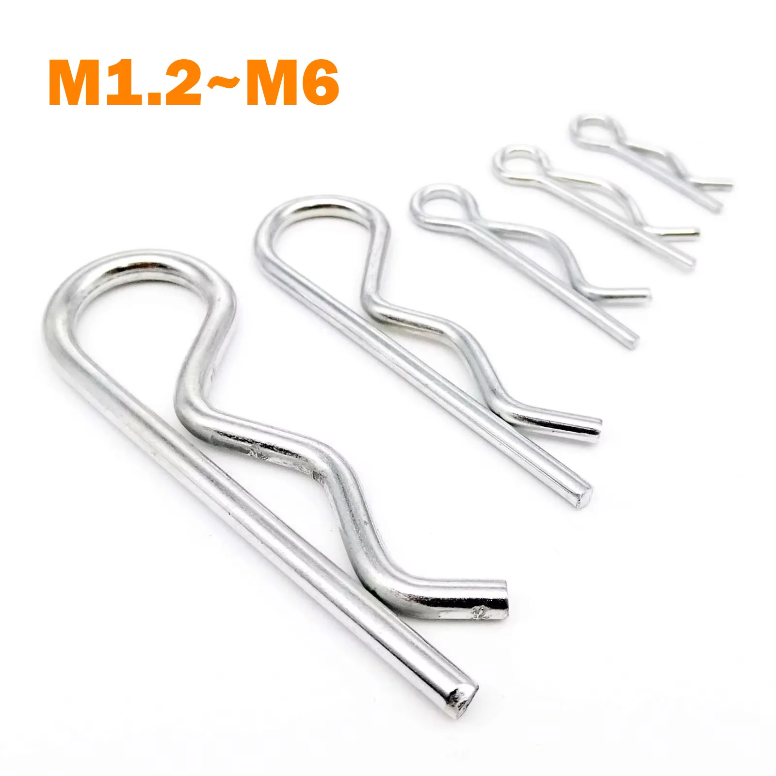 M1.2 M1.5 M1.8 M2 M2.5M3M3.5M4M5M6 304 A2 Stainless Steel R Type Spring Cotter Pin Wave Shape Split Clip Clamp Hair Pin for Car