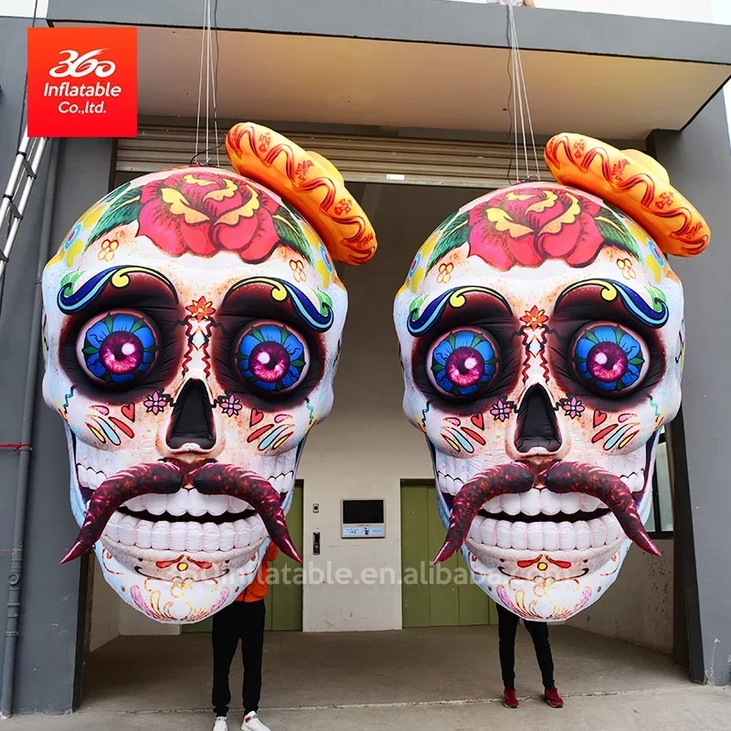 Halloween Crazy decoration inflatable Event  halloween Inflatables Inflatable Skull Skeleton Head