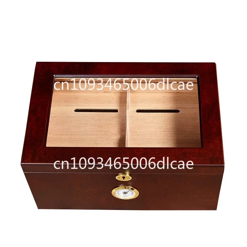 Cigar box juggling moisturizing box, large capacity, double layer cedar cedar box, portable bag, box, sealed cigar