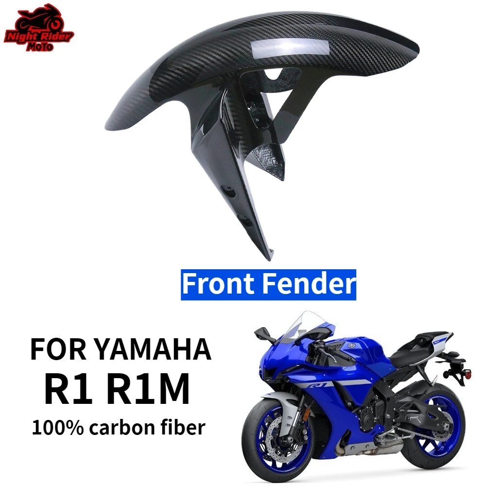 

100% pure 3K Carbon Fiber Front Fender ,For YAMAHA R1 R1M 2020 2021 2022 2023 2024 2025+ Motorcycle Modification Accessory,