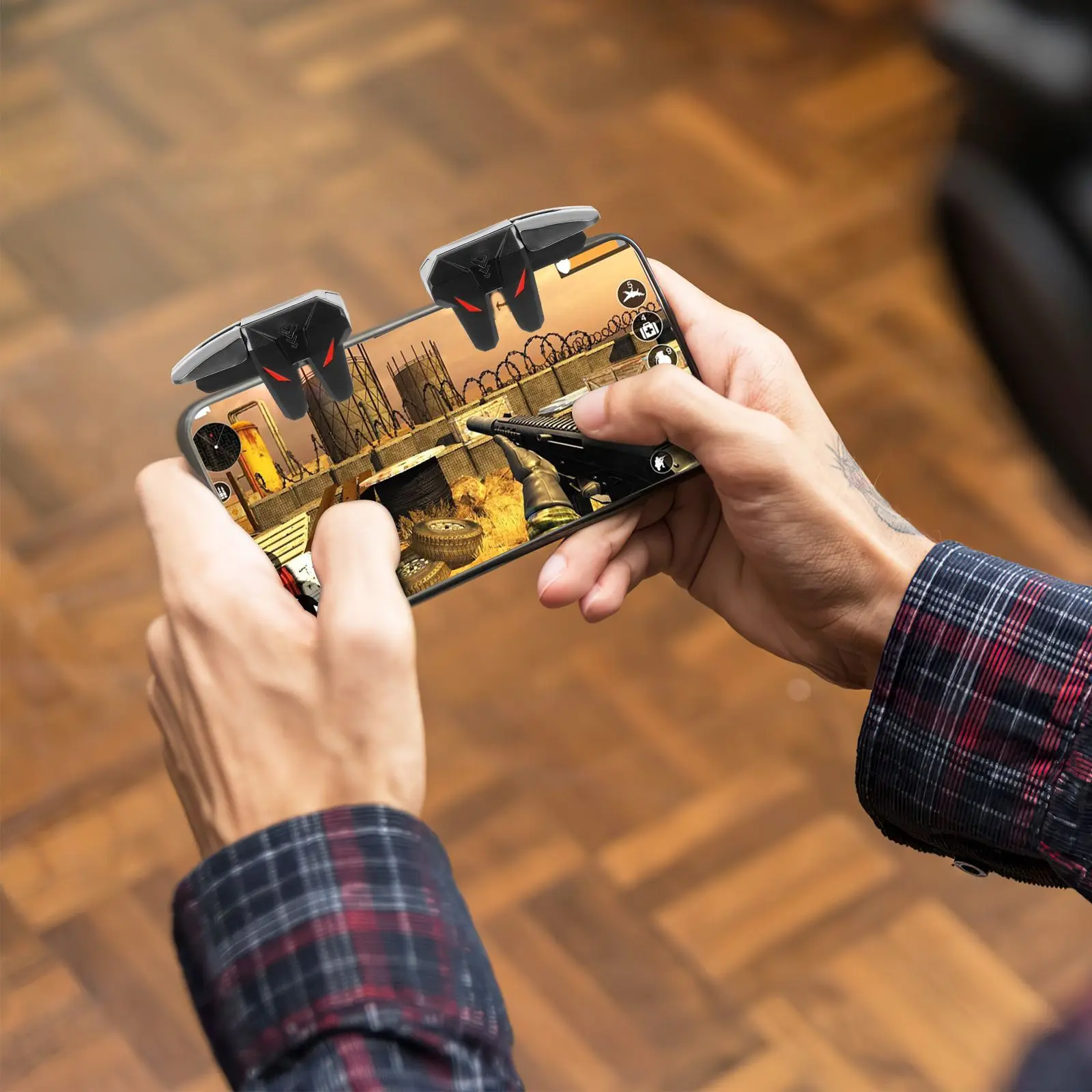 6 Fingers Joystick Mobile Game Trigger Gaming Controller Phone Mobile Game Trigger H Tablet Supplies Gamer H le