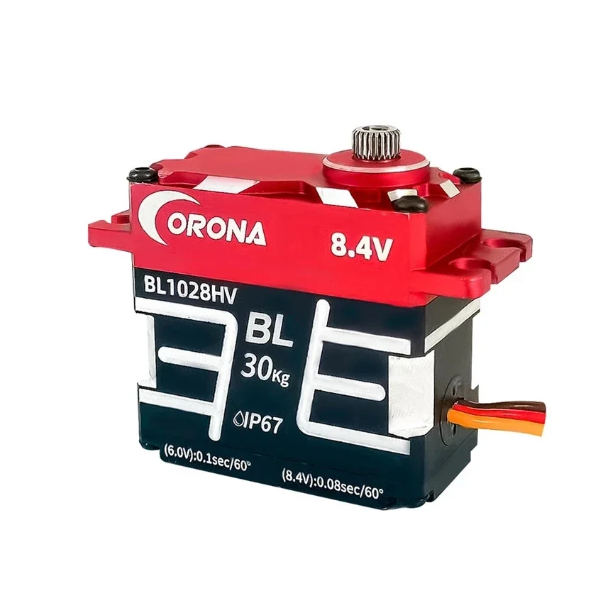 Corona BL1028HV 30KG 8.4V Servo Brushless Full Metal IP67 Servo ad alta tensione ad alta velocità impermeabile per auto da corsa KST AGFRC HPI