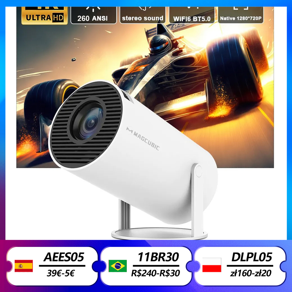  Magcubic Projector HY300 Pro 4K Android 11 Dual Wifi6 260ANSI Allwinner H713 BT5.0 1080P 1280720P Home Cinema Outdoor Projetor 