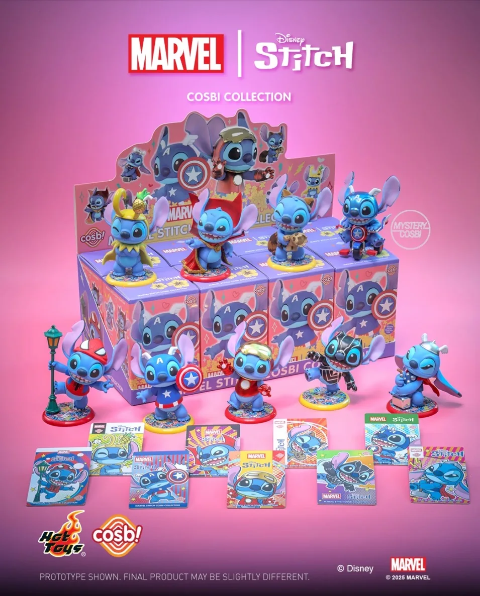 

Marvel Comics collaborates with Disney's Stitch figurine blind box - a surprise holiday gift for boys,collectibles,and ornaments