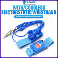 Antistatic Bracelet Electrostatic Wireless Adjustable ESD Discharge Cable Wrist Band Strap Hand With Spare Wristband