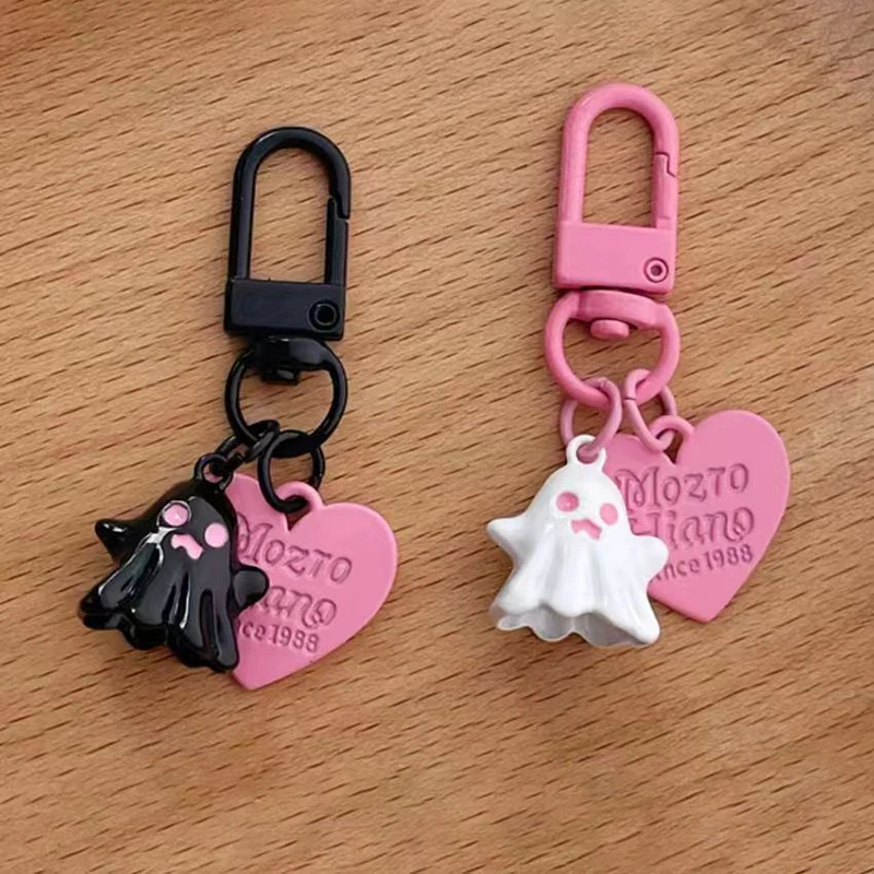 Halloween Keychain Funny Ghost Pendant Key Ring For Women Men Earphone Cover Bag Party Gifts Jewelry