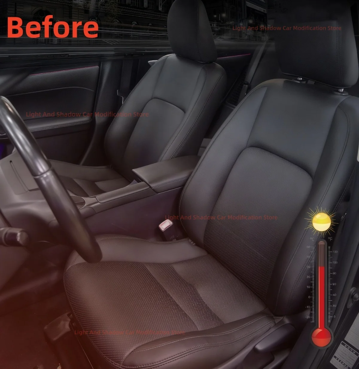 

Car accessories Seat ventilation For Tesla Model 3 model Y seat cooling Vehicle-mounted electrical fan Seat leather cover New